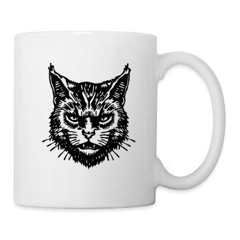 Cats, Cat Lady, Cat Lover, Cat Face - Mug - white - Right