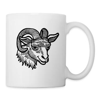 Steinbock Ziege - Tasse - Weiß - Rechts