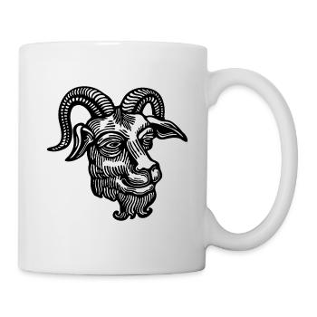 Steinbock Ziege - Tasse - Weiß - Rechts