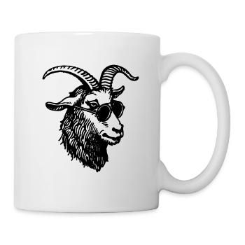 Ziege Steinbock Ziegenbock - Tasse - Weiß - Rechts