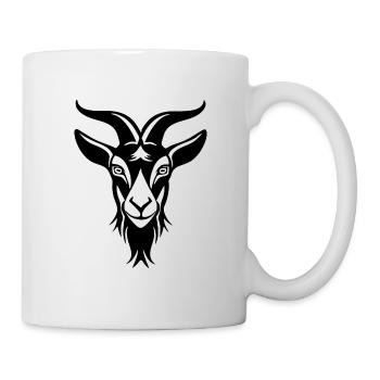 Ziege Steinbock Ziegenbock - Tasse - Weiß - Rechts
