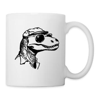 Dino Dinosaurier - Tasse - Weiß - Rechts