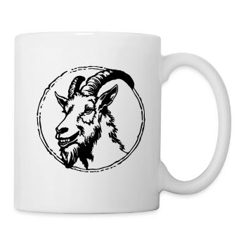 Ziege Steinbock Ziegenbock - Tasse - Weiß - Rechts