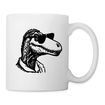 Dino Dinosaurier - Tasse - Weiß - Rechts