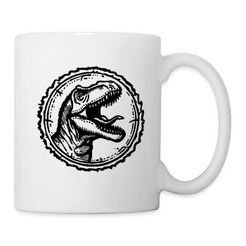Dino Dinosaurier - Tasse - Weiß - Rechts