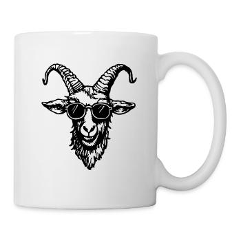 Ziege Steinbock Ziegenbock - Tasse - Weiß - Rechts