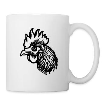 Huhn Hühnerstall - Tasse - Weiß - Rechts