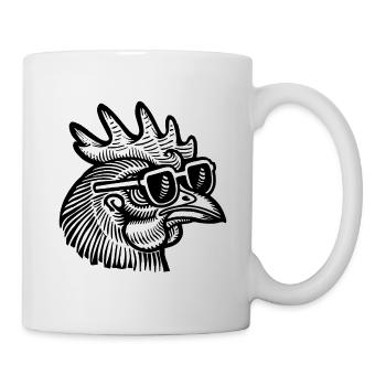 Huhn Hühnerstall - Tasse - Weiß - Rechts