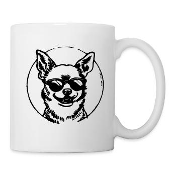 Chihuahua Hund - Tasse - Weiß - Rechts