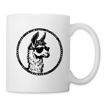 Lama - Tasse - Weiß - Rechts