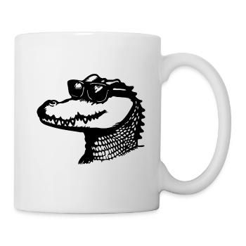 Krokodil Alligator - Tasse - Weiß - Rechts