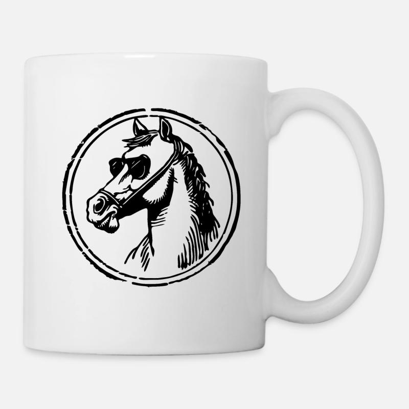 Pferd Pferde Pferdekopf - Tasse - Weiß
