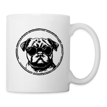 Mops Hund - Tasse - Weiß - Rechts