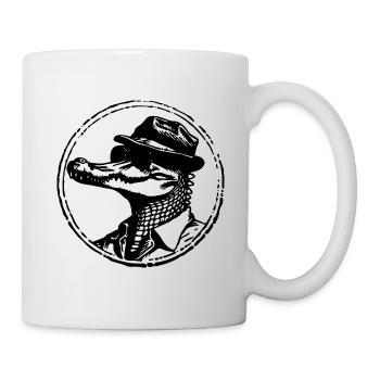 Krokodil Alligator - Tasse - Weiß - Rechts