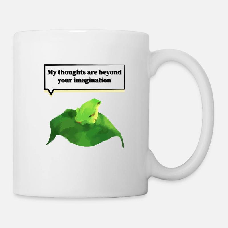 Denkender Frosch - Tasse - Weiß