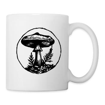 Pilz Pilzsammler - Tasse - Weiß - Rechts