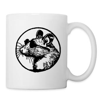 Maus Ratte - Tasse - Weiß - Rechts