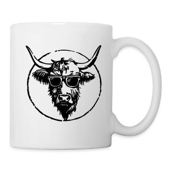 Highland Kuh - Tasse - Weiß - Rechts