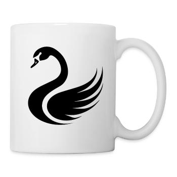 Schwan Schwäne - Tasse - Weiß - Rechts