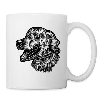 Golden Retriever Hund - Tasse - Weiß - Rechts