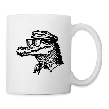 Krokodil Alligator - Tasse - Weiß - Rechts