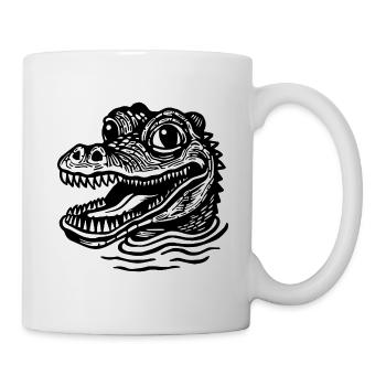 Krokodil Alligator - Tasse - Weiß - Rechts