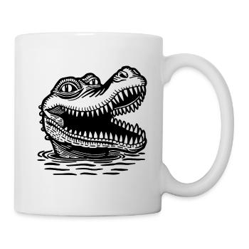 Krokodil Alligator - Tasse - Weiß - Rechts