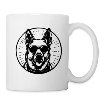 Tête de chien de berger allemand - Mug blanc - blanc - Droite