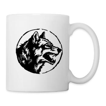 Wolf - Tasse - Weiß - Rechts