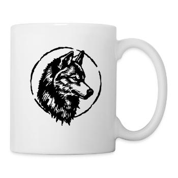Wolf - Tasse - Weiß - Rechts