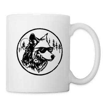 Wolf - Tasse - Weiß - Rechts