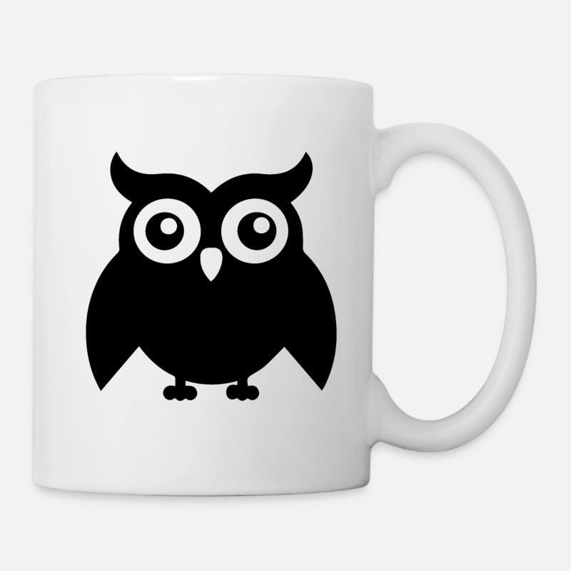 Hibou - Mug blanc - blanc