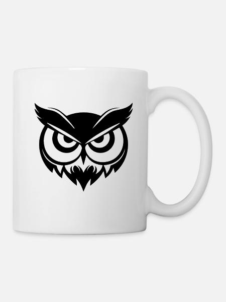 Eule Eulen Vogel - Tasse - Weiß