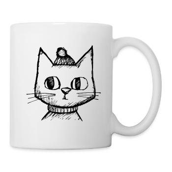 Cat Cats Cat Face - Mug - white - Right