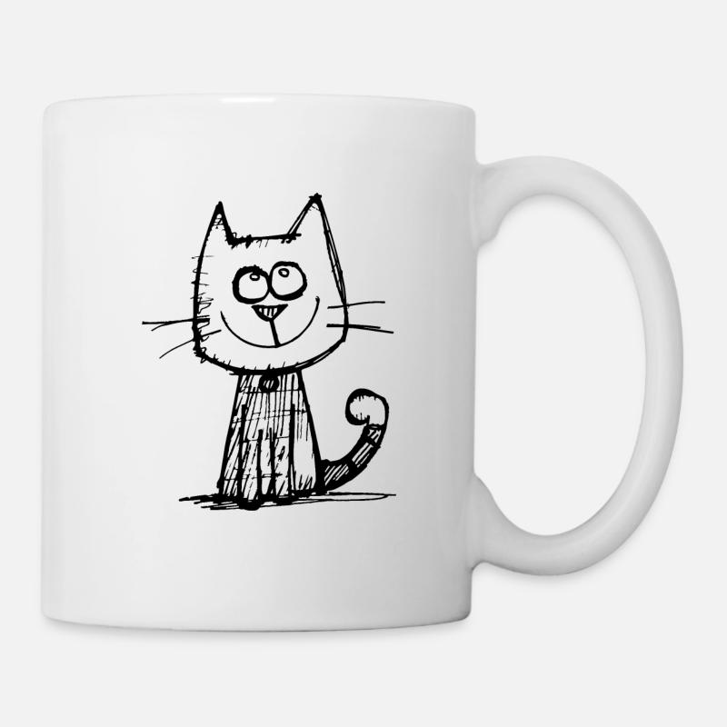 Katze Katzen Katzengesicht - Tasse - Weiß