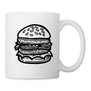 Hamburger Burger - Tasse - Weiß - Rechts