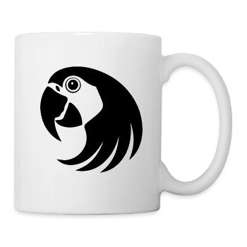 Perroquet oiseau - Mug blanc - blanc - Droite
