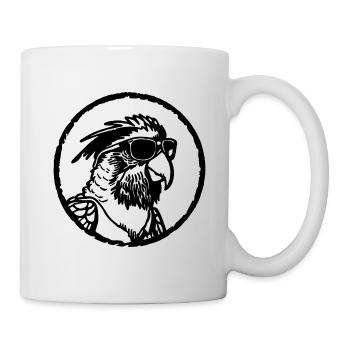 Perroquet oiseau - Mug blanc - blanc - Droite