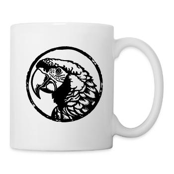 Perroquet oiseau - Mug blanc - blanc - Droite