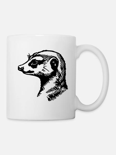 Erdmännchen - Tasse - Weiß