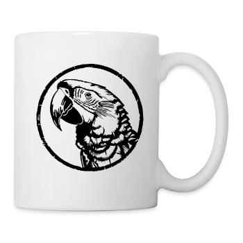 Perroquet oiseau - Mug blanc - blanc - Droite