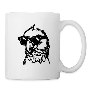 Perroquet oiseau - Mug blanc - blanc - Droite