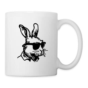 Hase Kaninchen - Tasse - Weiß - Rechts