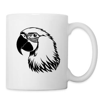 Perroquet oiseau - Mug blanc - blanc - Droite