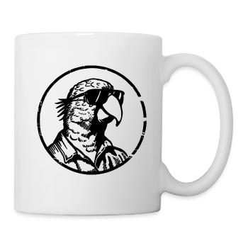 Perroquet oiseau - Mug blanc - blanc - Droite