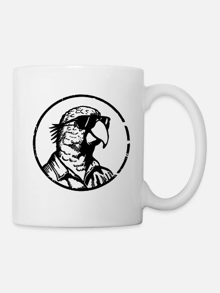 Papagei Vogel - Tasse - Weiß