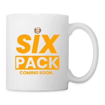 Sixpack coming Fitness Ziel Bauchmuskeln cool - Tasse - Weiß - Rechts