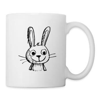 Hase Kaninchen - Tasse - Weiß - Rechts