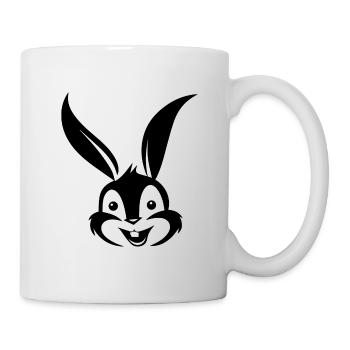 Hase Kaninchen - Tasse - Weiß - Rechts
