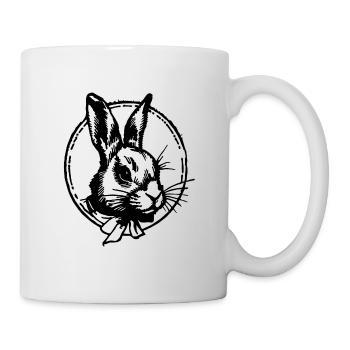 Hase Kaninchen - Tasse - Weiß - Rechts
